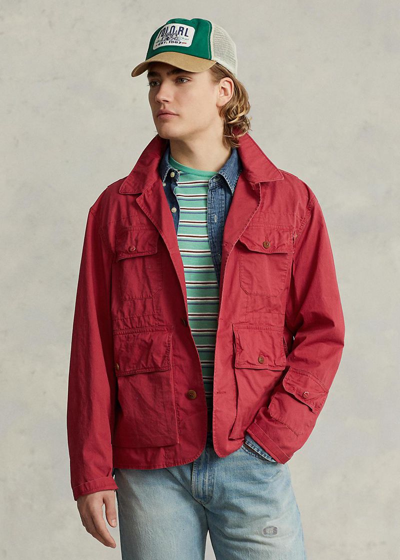 Kurtka Polo Ralph Lauren Męska Czerwone Twill Wading 894301-IWH